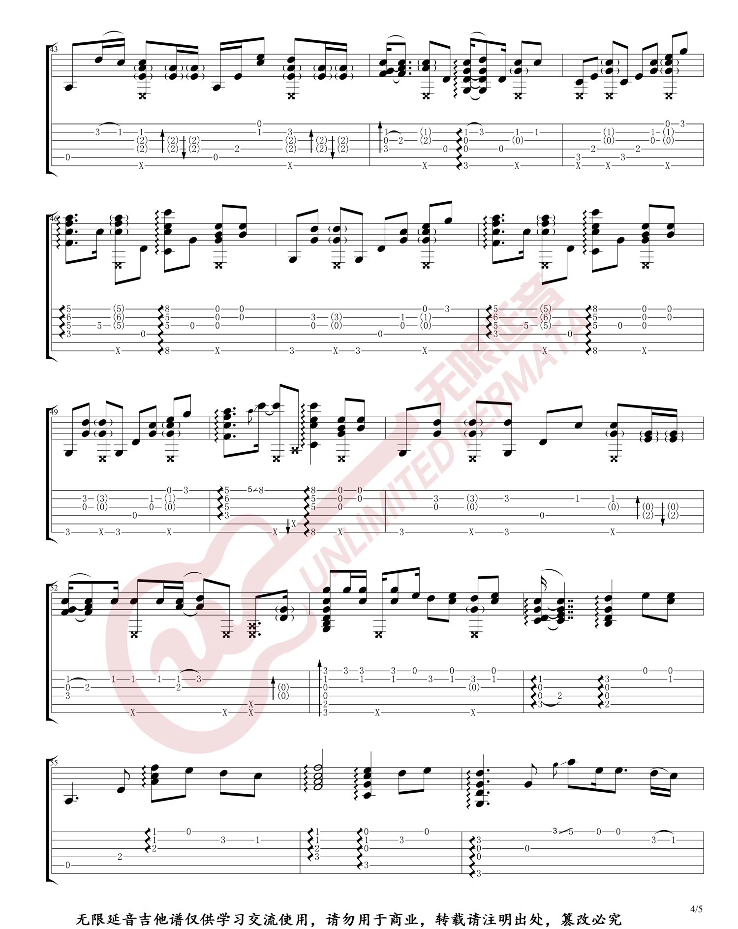 One Call Away吉他谱4