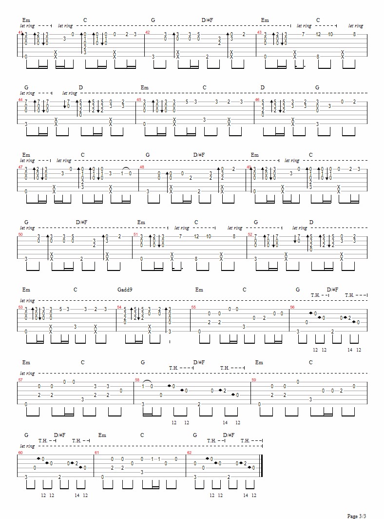 平凡之路吉他谱3