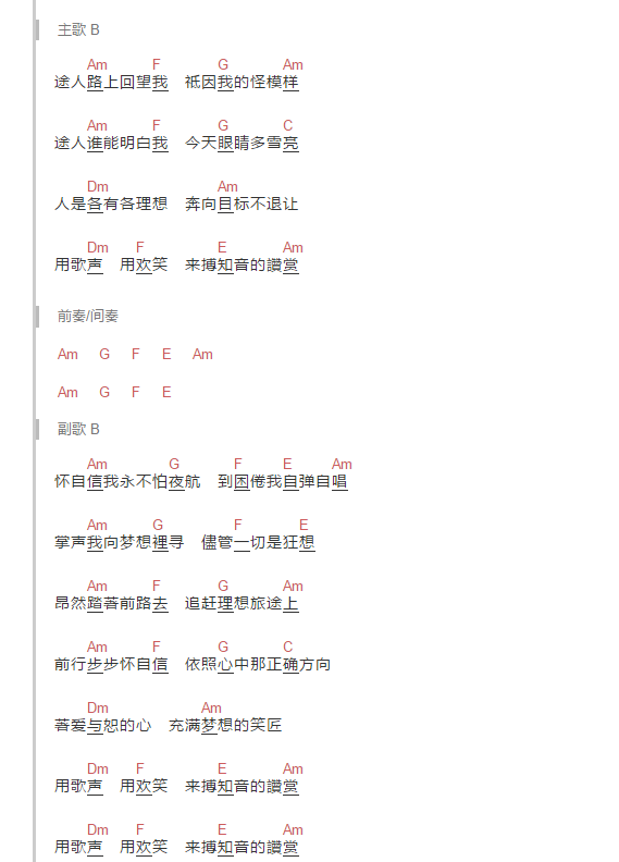 谁能明白我吉他谱2