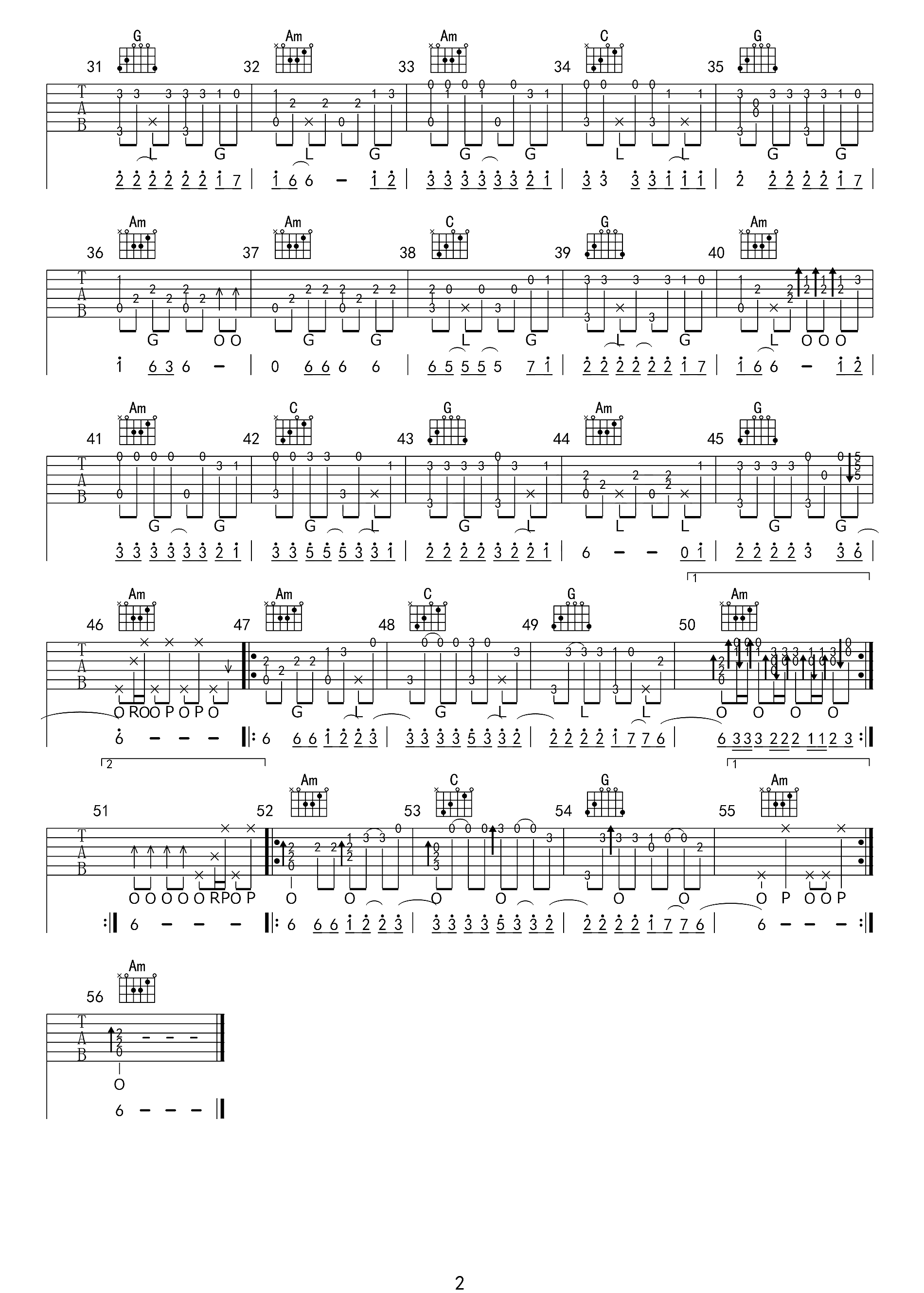 Aloha Heja He吉他谱2