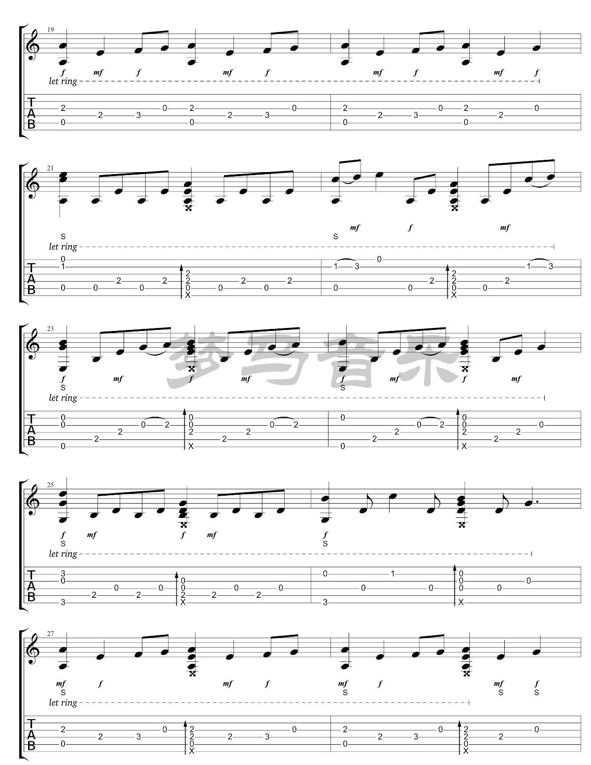 权力的游戏吉他谱3