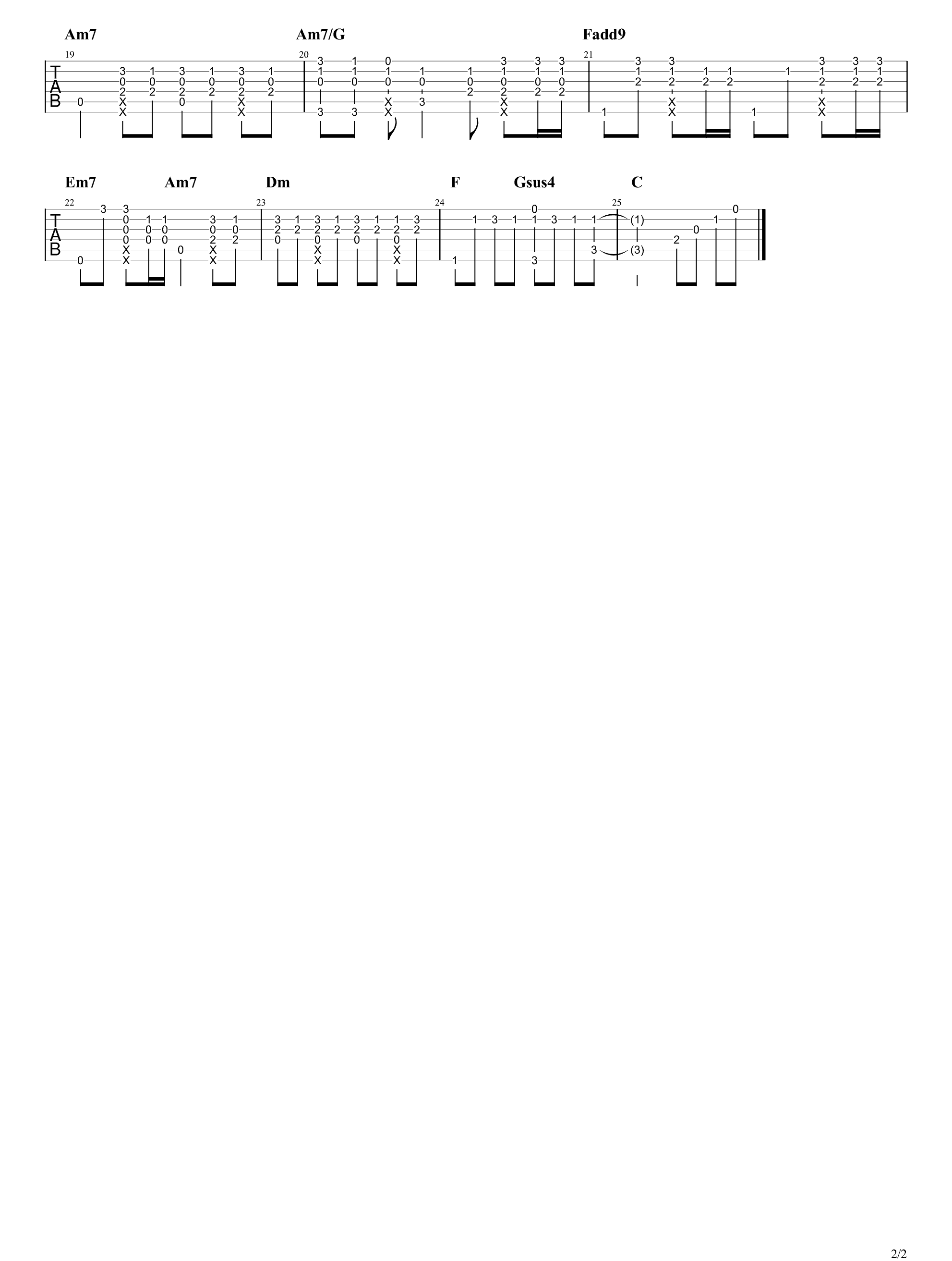 无名之辈吉他谱2
