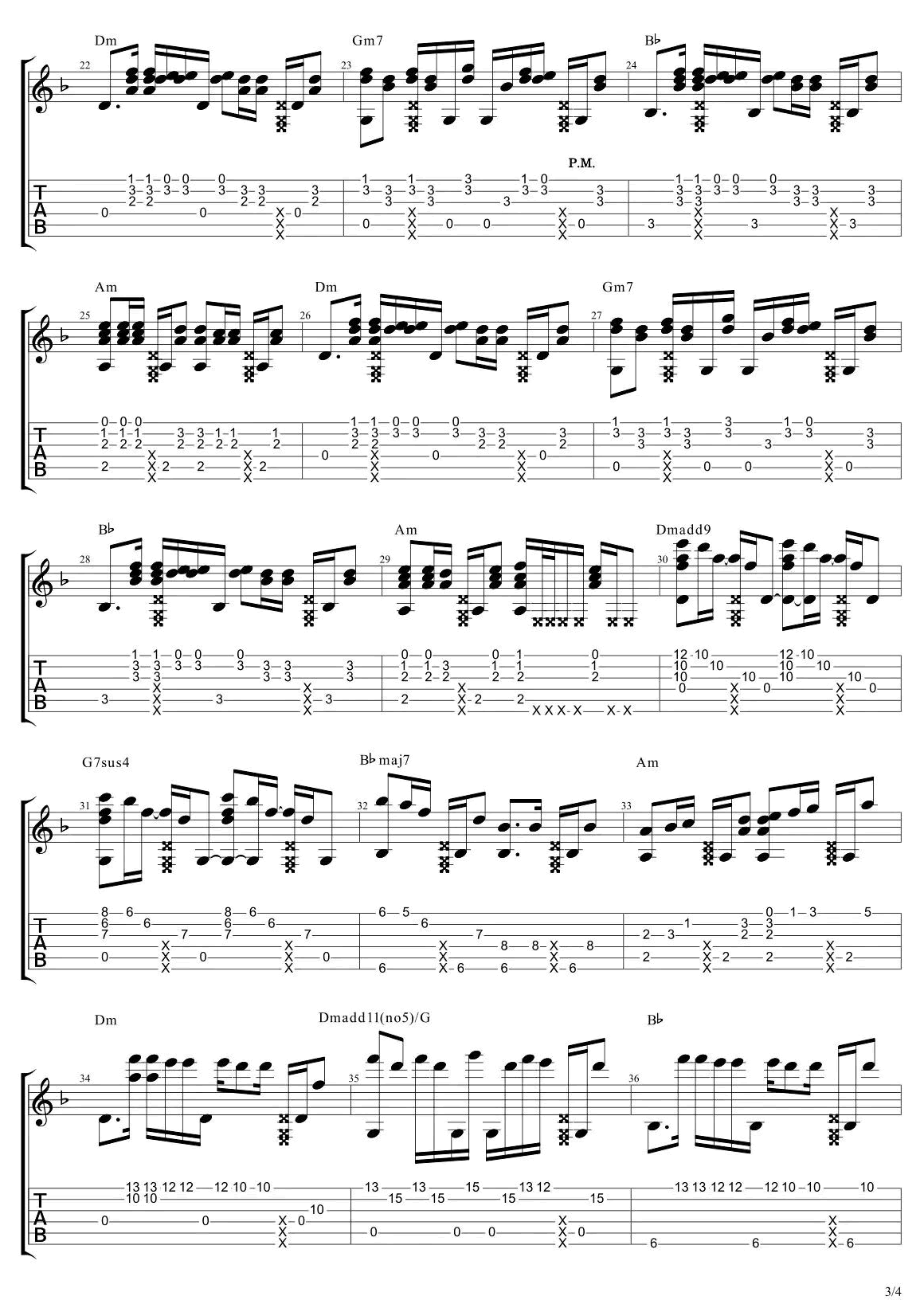 无心快语吉他谱3