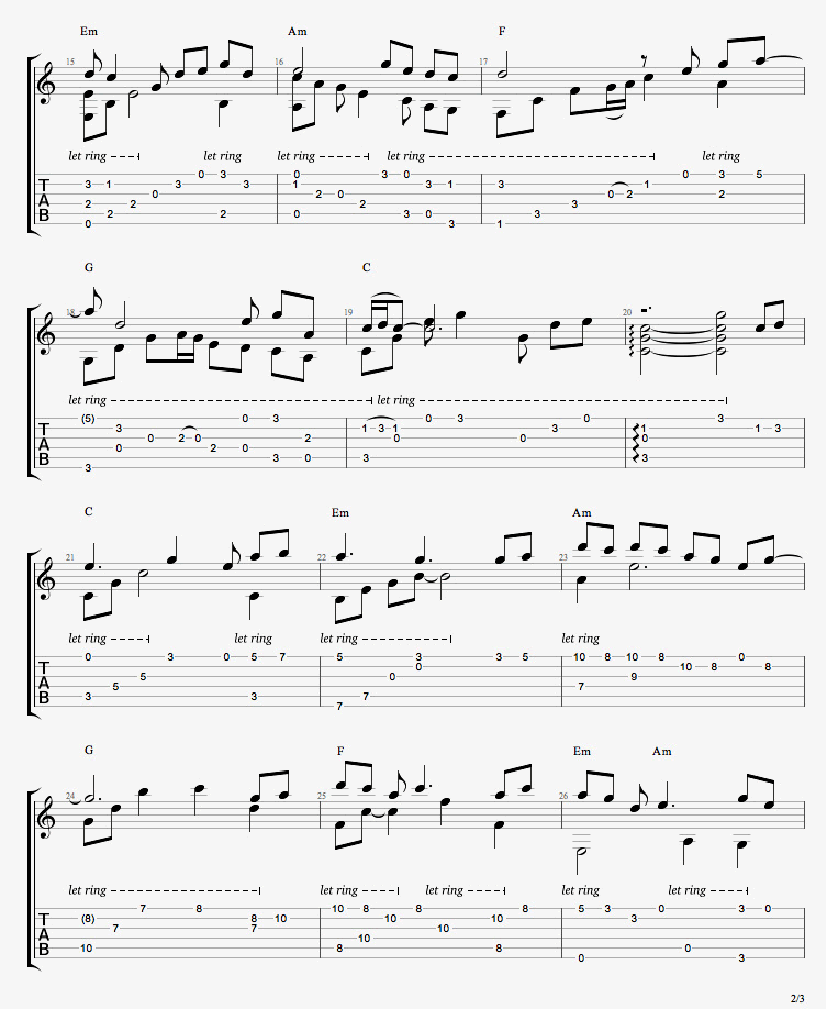 烟雨行舟吉他谱2