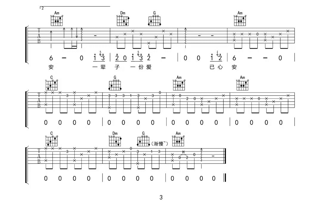 流浪的子弹吉他谱3