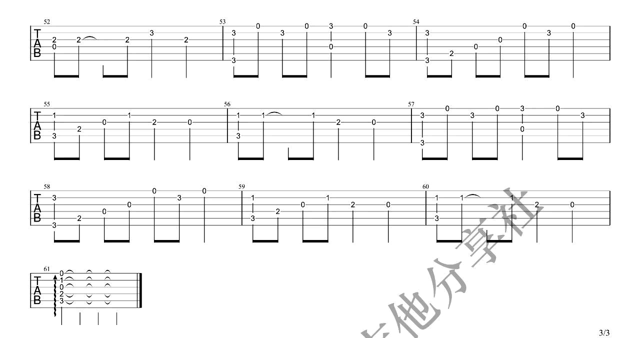 恋曲1990吉他谱3