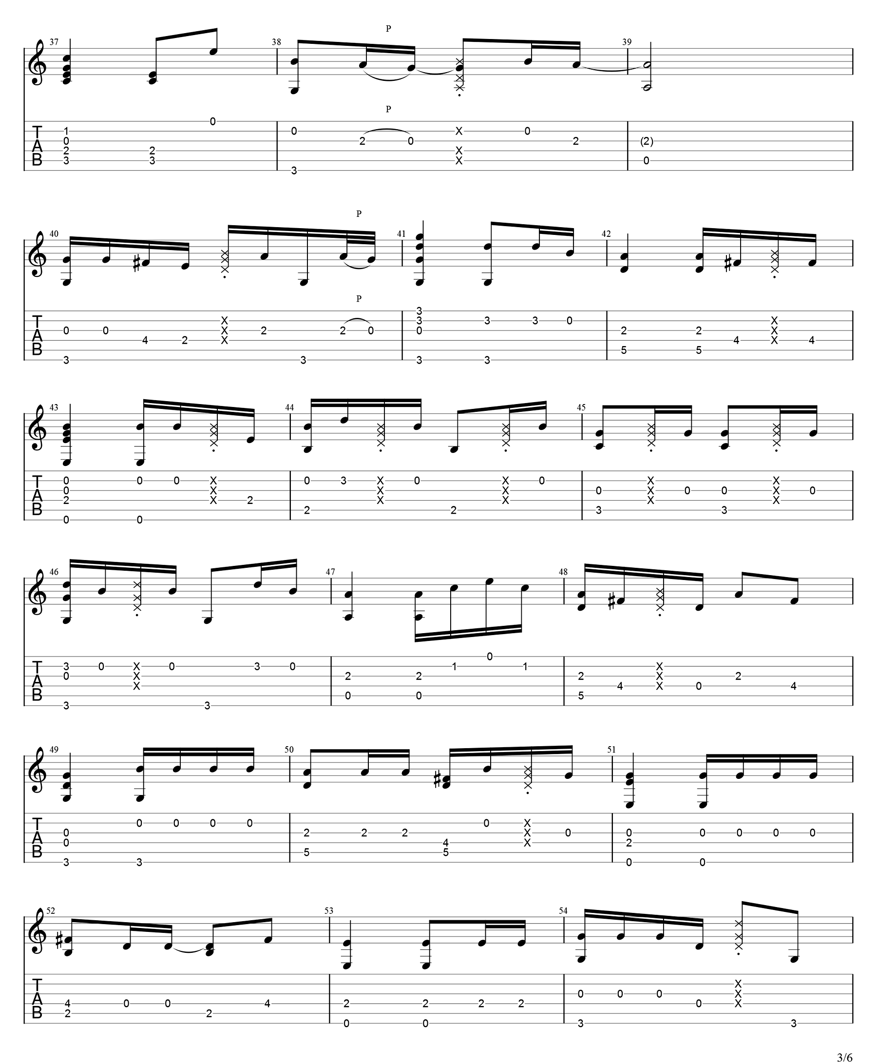 清新的小女孩吉他谱3