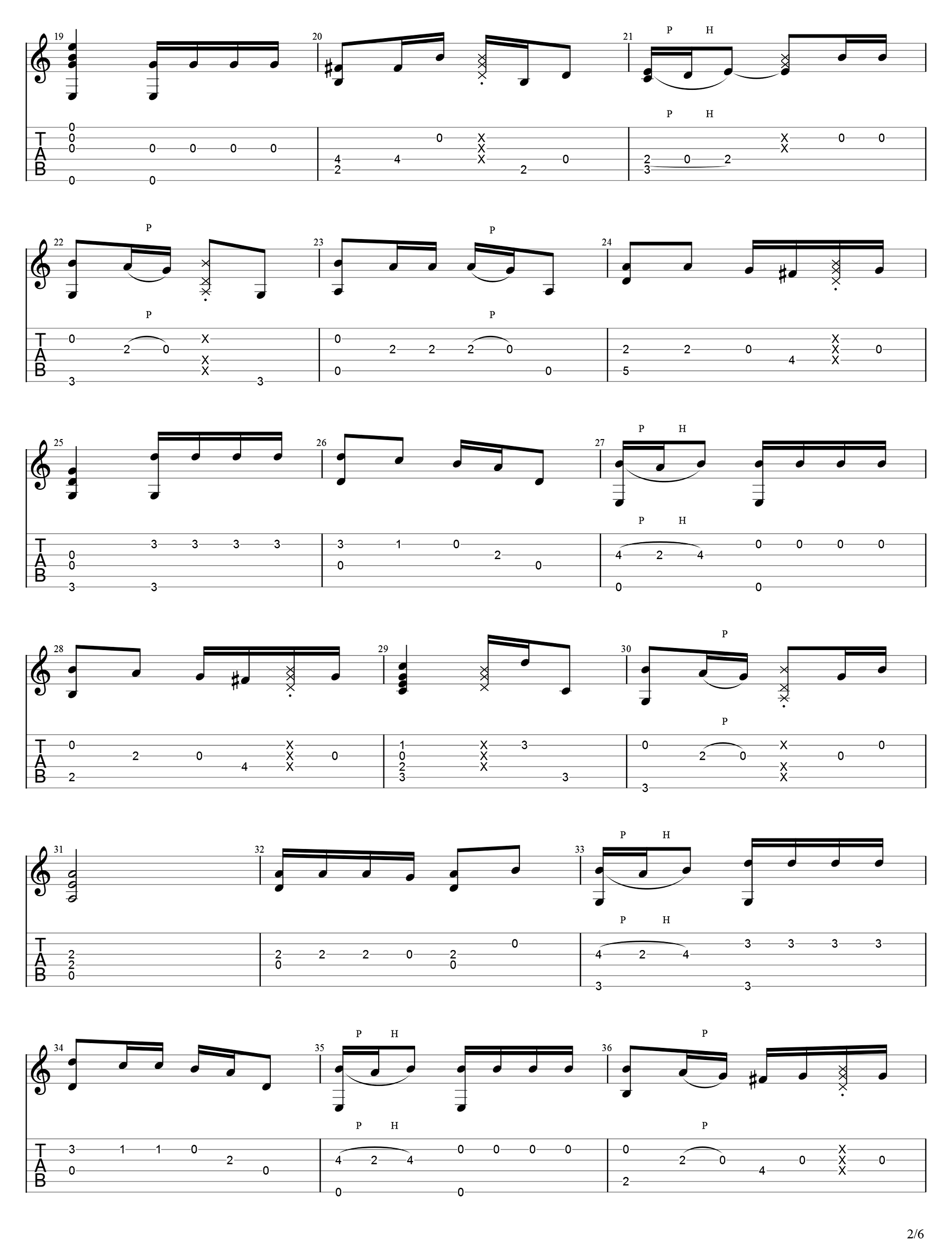 清新的小女孩吉他谱2