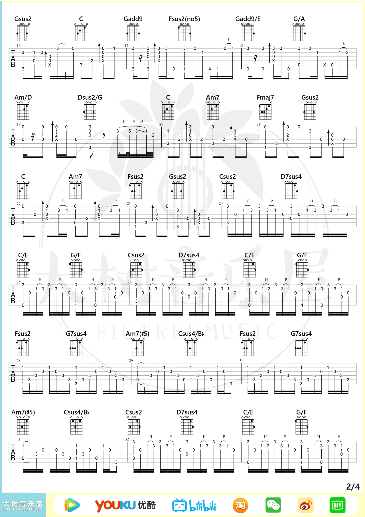 菊次郎的夏天吉他谱2