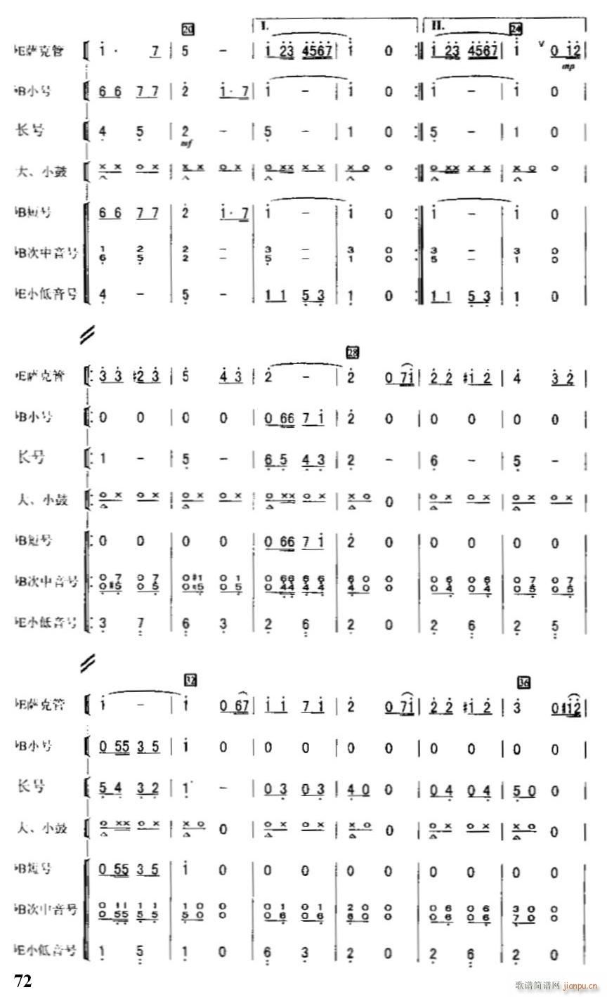 祝你幸福 管乐合奏缩编 2(总谱)1
