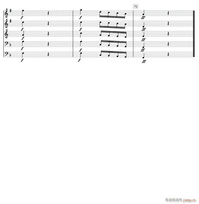 啤酒桶波尔卡 铜管五重奏 4(总谱)1