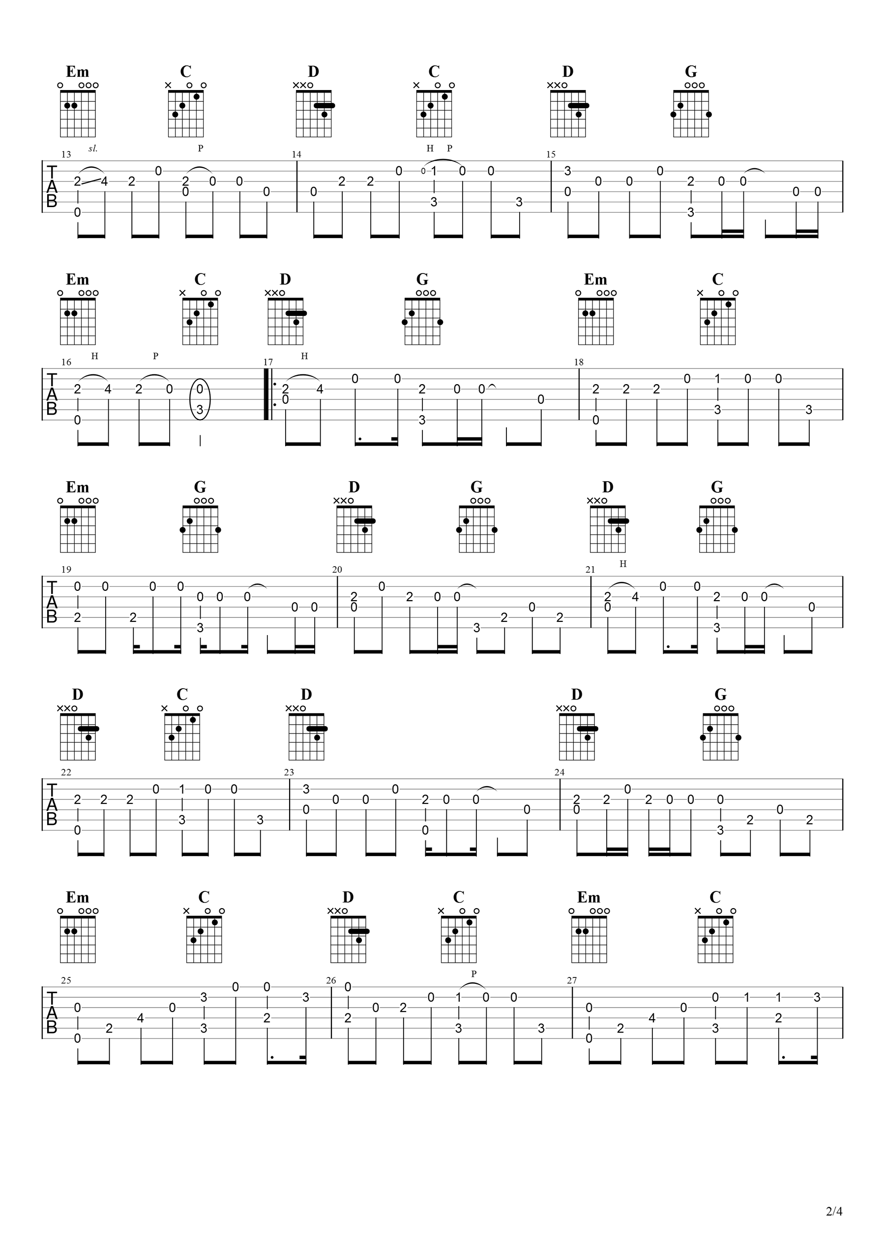 白月光与朱砂痣吉他谱2