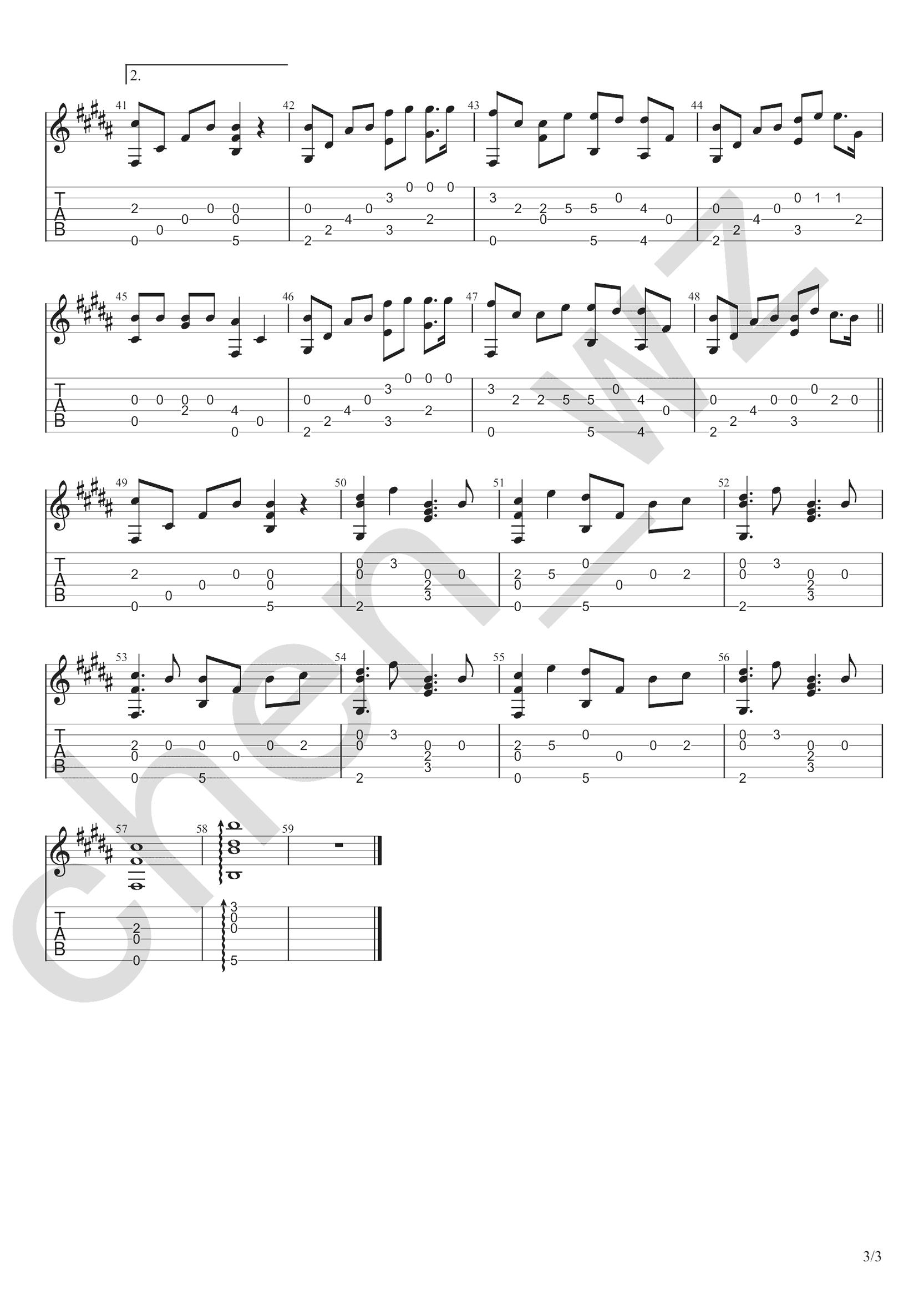 白月光与朱砂痣吉他谱3