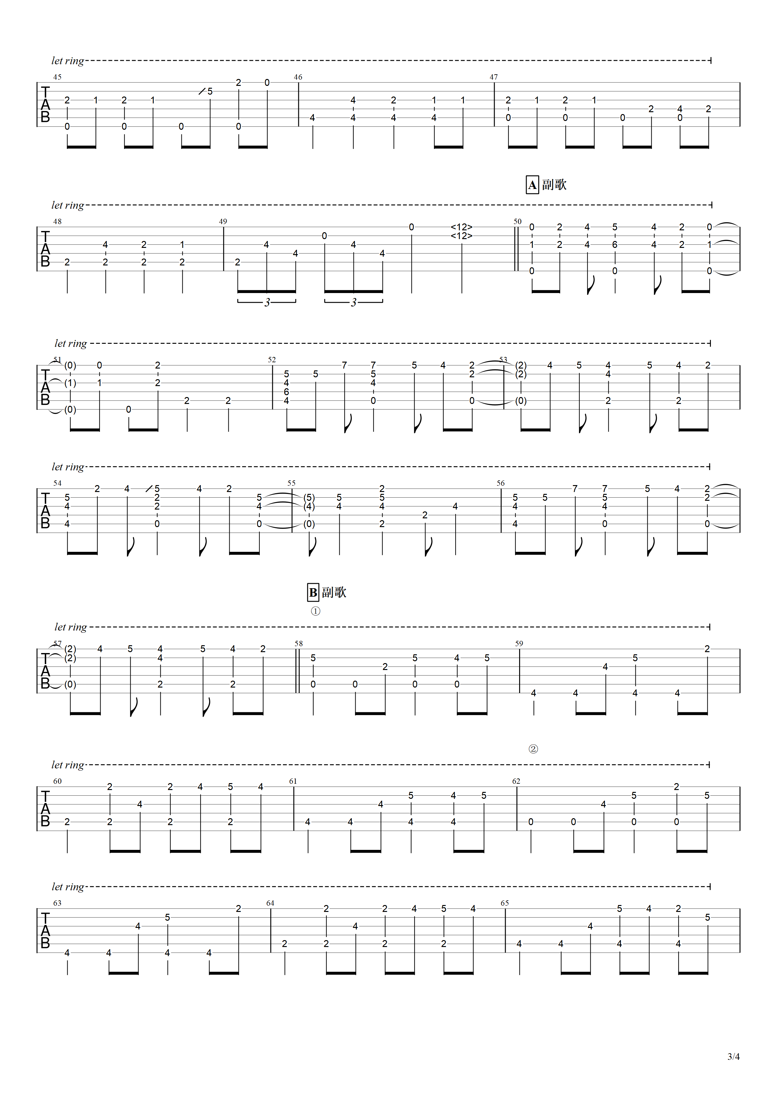 Grand Escape吉他谱3