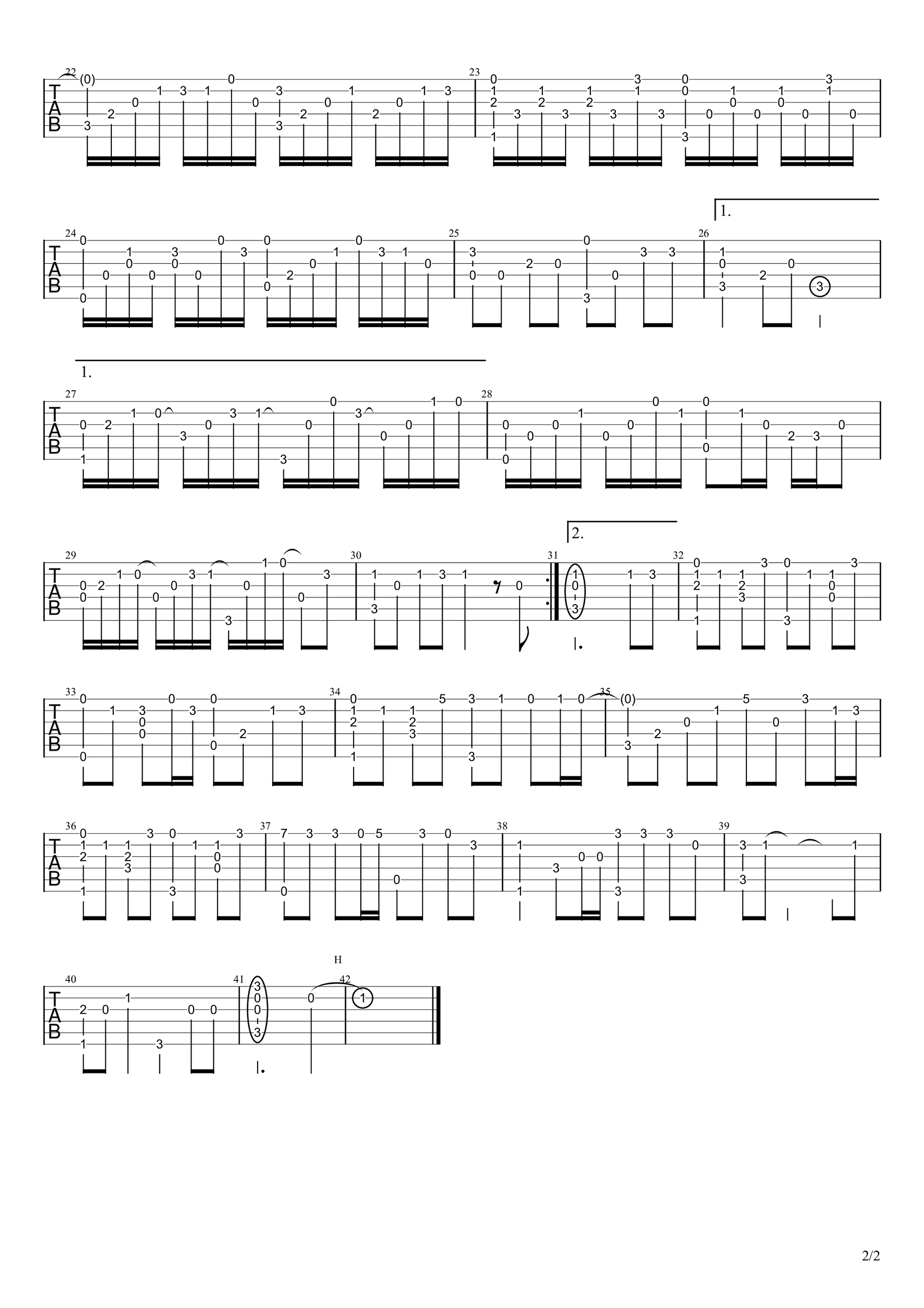 四季予你吉他谱2