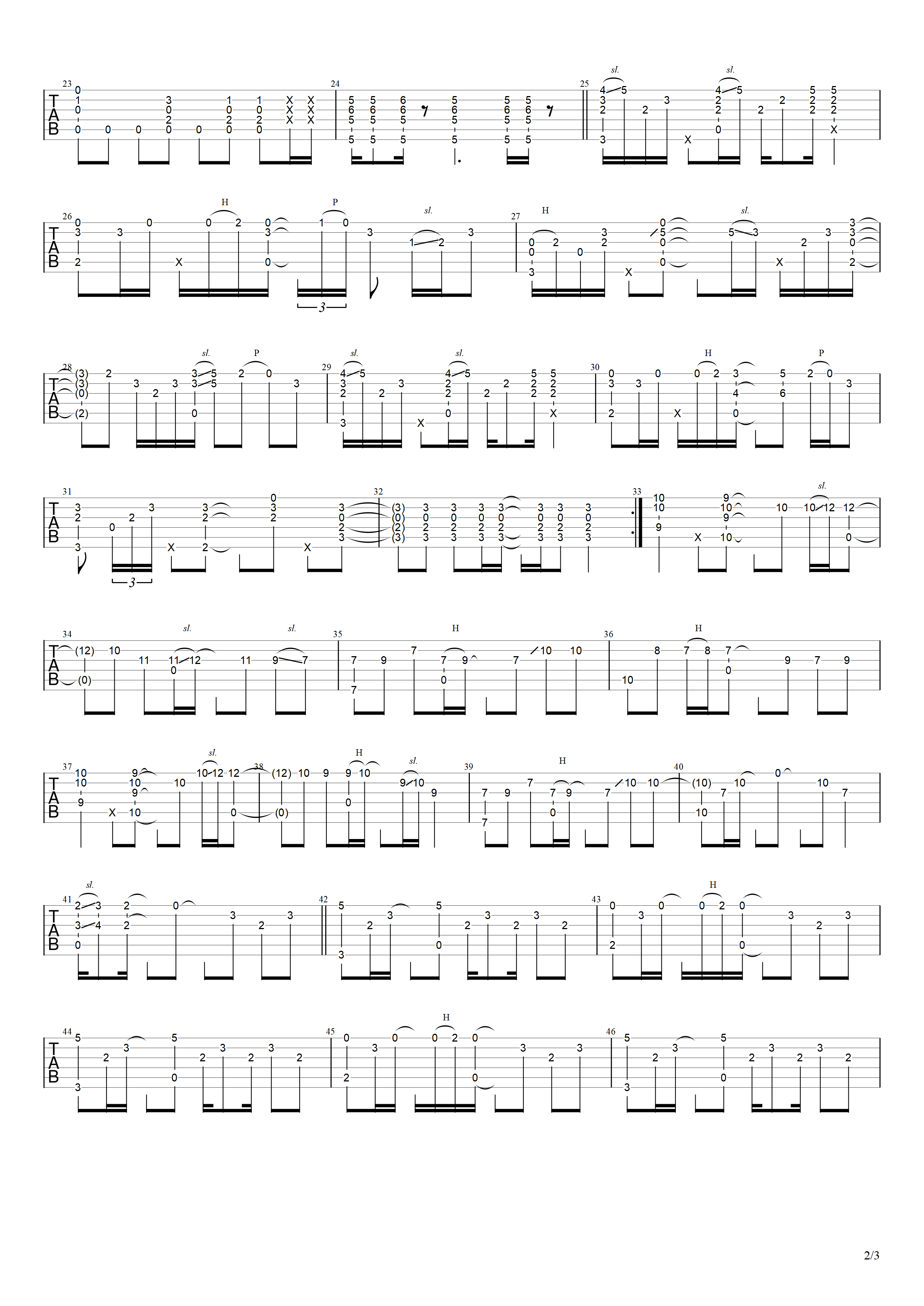 After the Rain吉他谱2