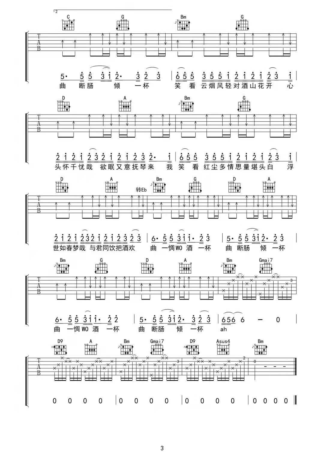 笑看吉他谱3