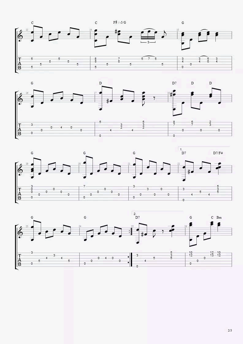 Silent Night吉他谱2