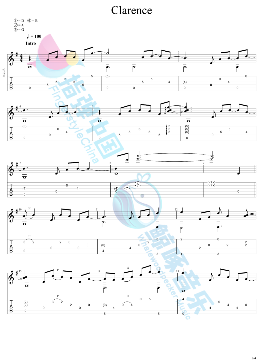 Clarence吉他谱1