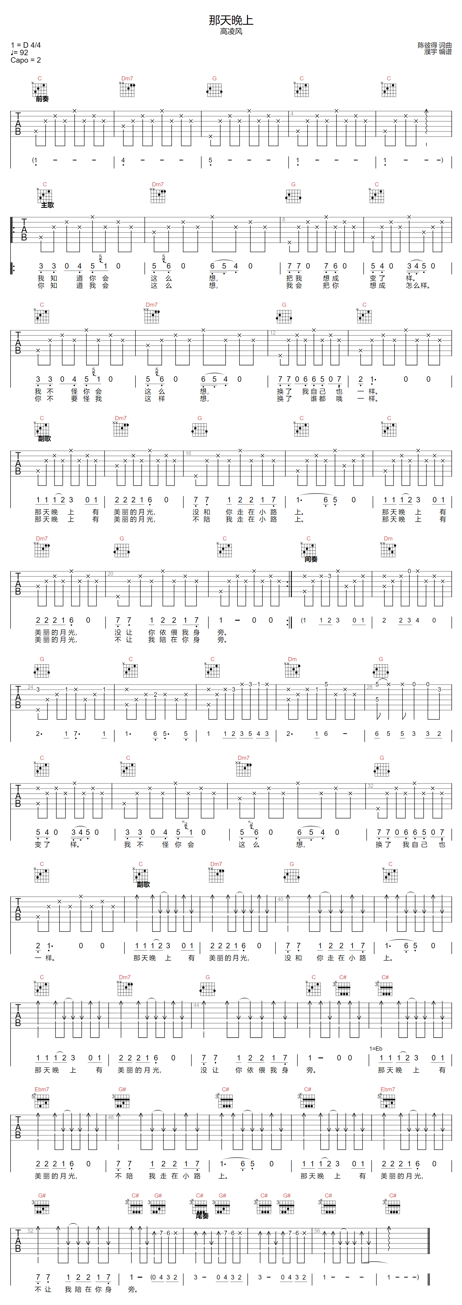 玩够了没有吉他谱1