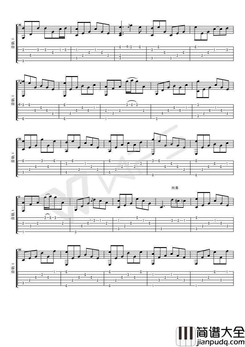 当你老了吉他谱_吉他指弹改编独奏_附演示视频_品音阁编配_赵照