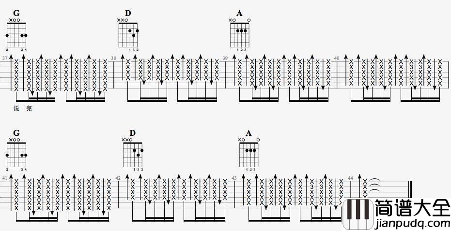 陪你度过漫长岁月吉他谱_D调精选版_7T吉他教室编配_陈奕迅