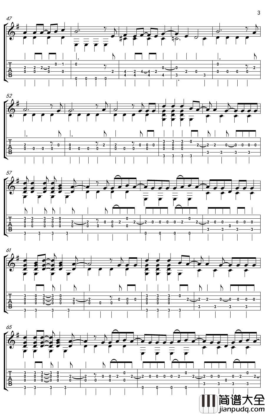 前前世世指弹谱_附演示_Gtp格式_RADWIMPS