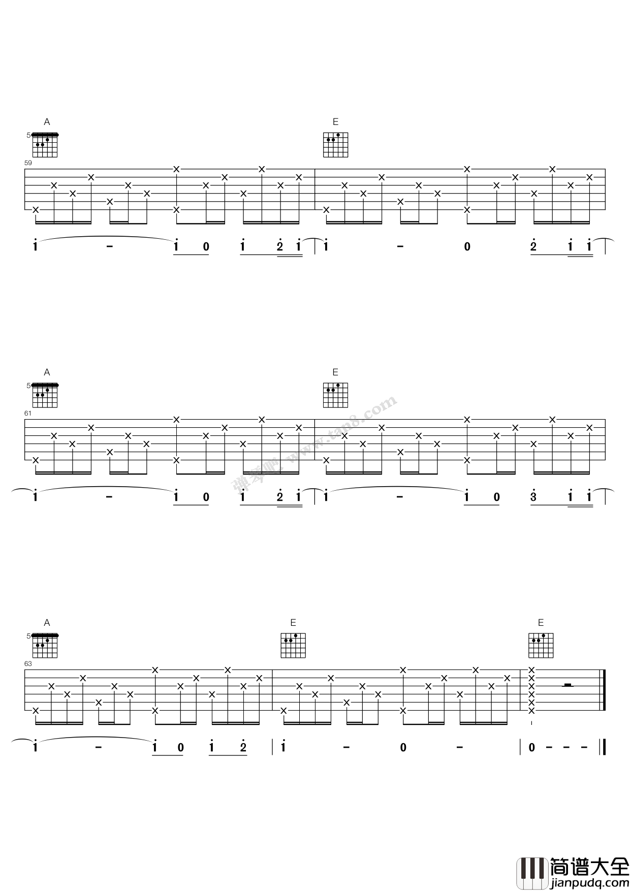 乡村路带我回家吉他谱_E调六线谱_弹吧编配_John_Denver