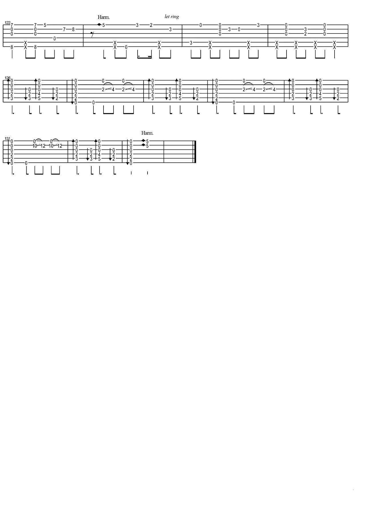 一天一天指弹谱_郑成河版_唯音悦吉他社编配_Bigbang