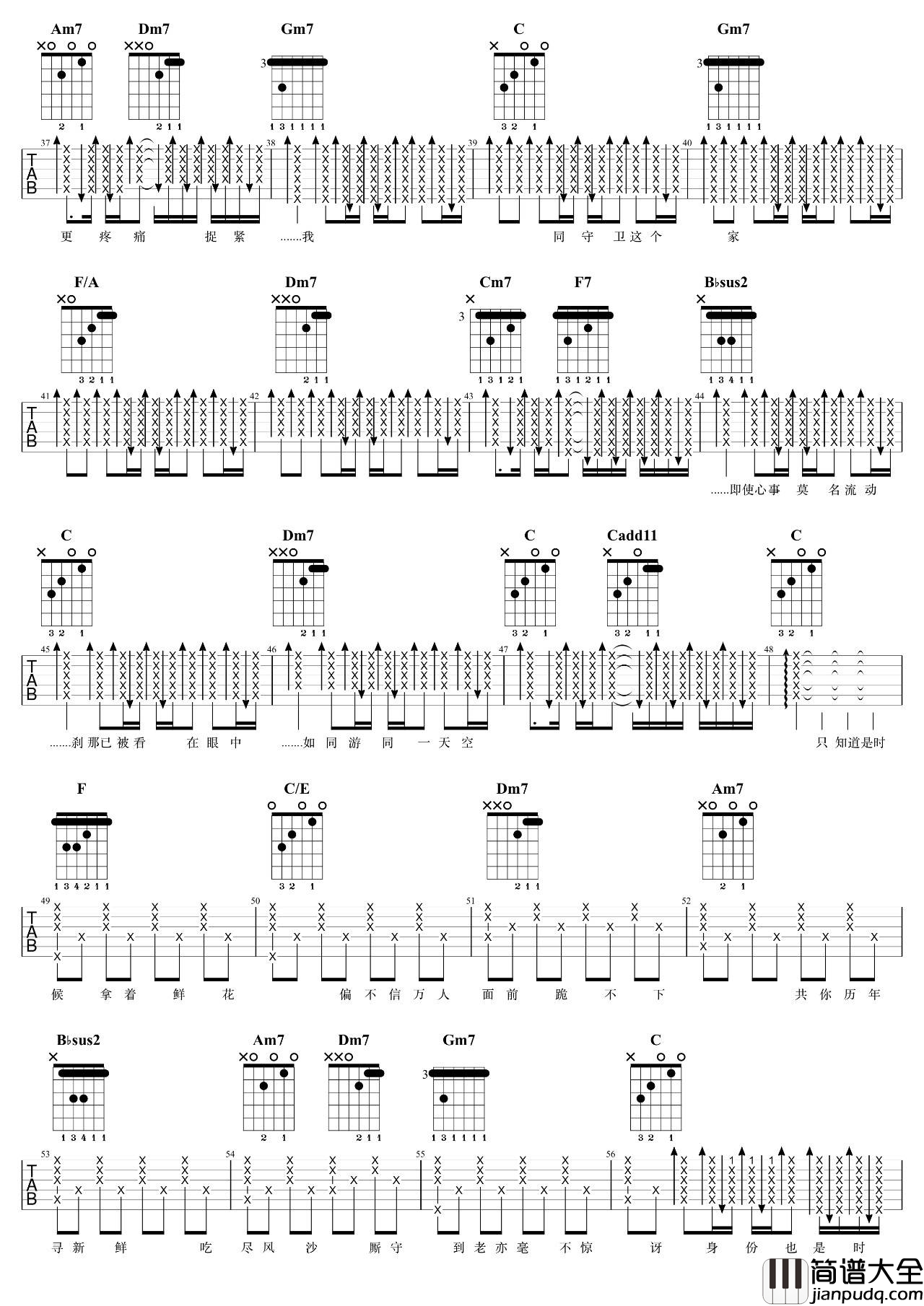 我的宣言吉他谱_F调_7T吉他教室编配_周柏豪