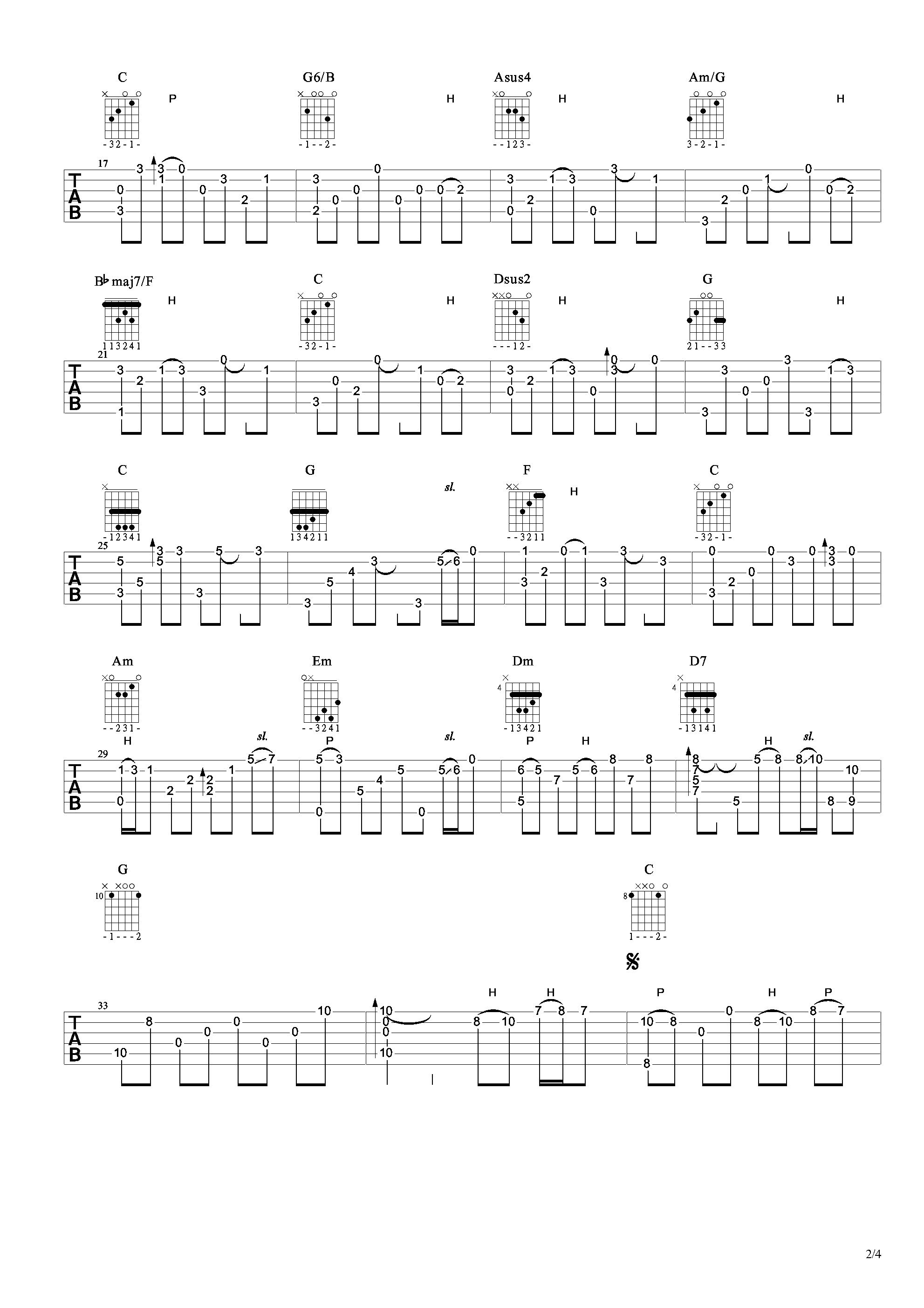 我们都被忘了吉他谱_C调精选版_阿草编配_谢安琪