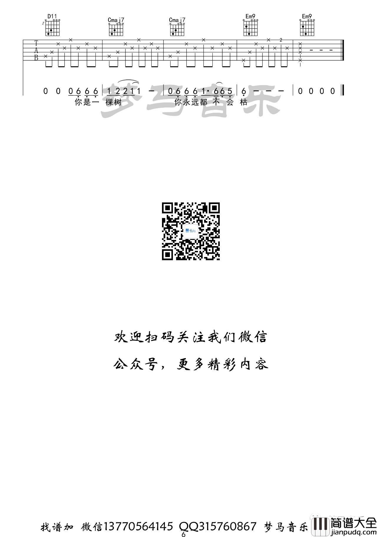 阿刁吉他谱G调_梦马音乐版本_附吉他弹唱示范_赵雷