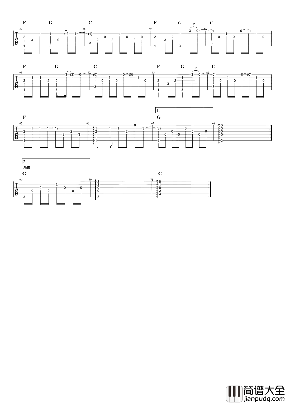 赵雷_南方姑娘_指弹吉他谱_独奏六线谱【演示教学】
