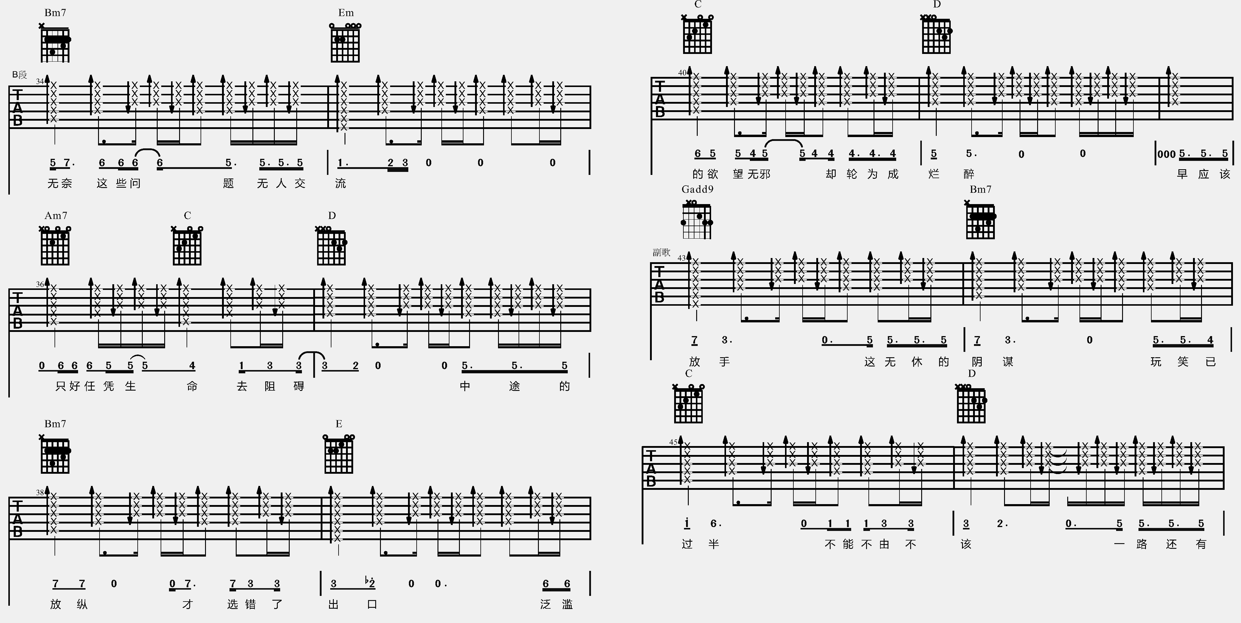 张杰《勿忘心安》吉他谱_G调原版六线谱_吉他弹唱教学 张杰_勿忘心安_吉他谱_G调原版六线谱_吉他弹唱教学