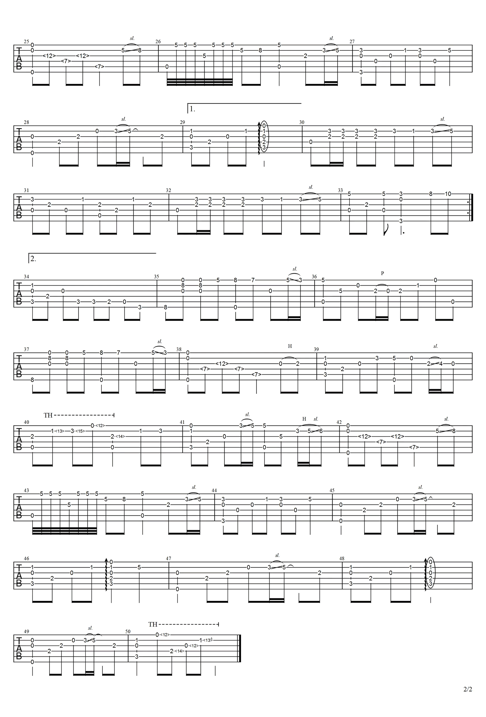 女儿情吉他指弹谱_吉他独奏谱【指弹演示】__西游记_插曲