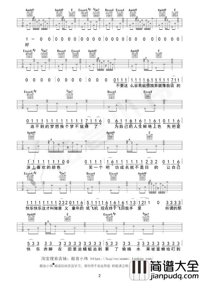 周杰伦《稻香》吉他谱_A调原版_《稻香》吉他演示+教学 周杰伦_稻香_吉他谱_A调原版__稻香_吉他演示+教学