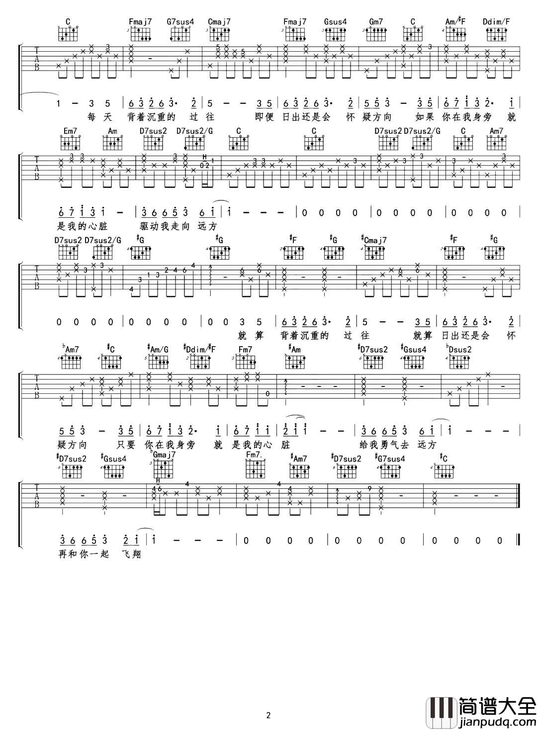 英雄吉他谱_卢广仲_C调原版六线谱_《英雄》吉他弹唱谱 英雄吉他谱_卢广仲_C调原版六线谱__英雄_吉他弹唱谱