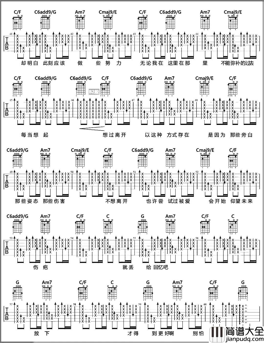 好想爱这个世界啊吉他谱_华晨宇_C调原版六线谱_吉他教学视频 好想爱这个世界啊吉他谱_华晨宇_C调原版六线谱_吉他教学视频