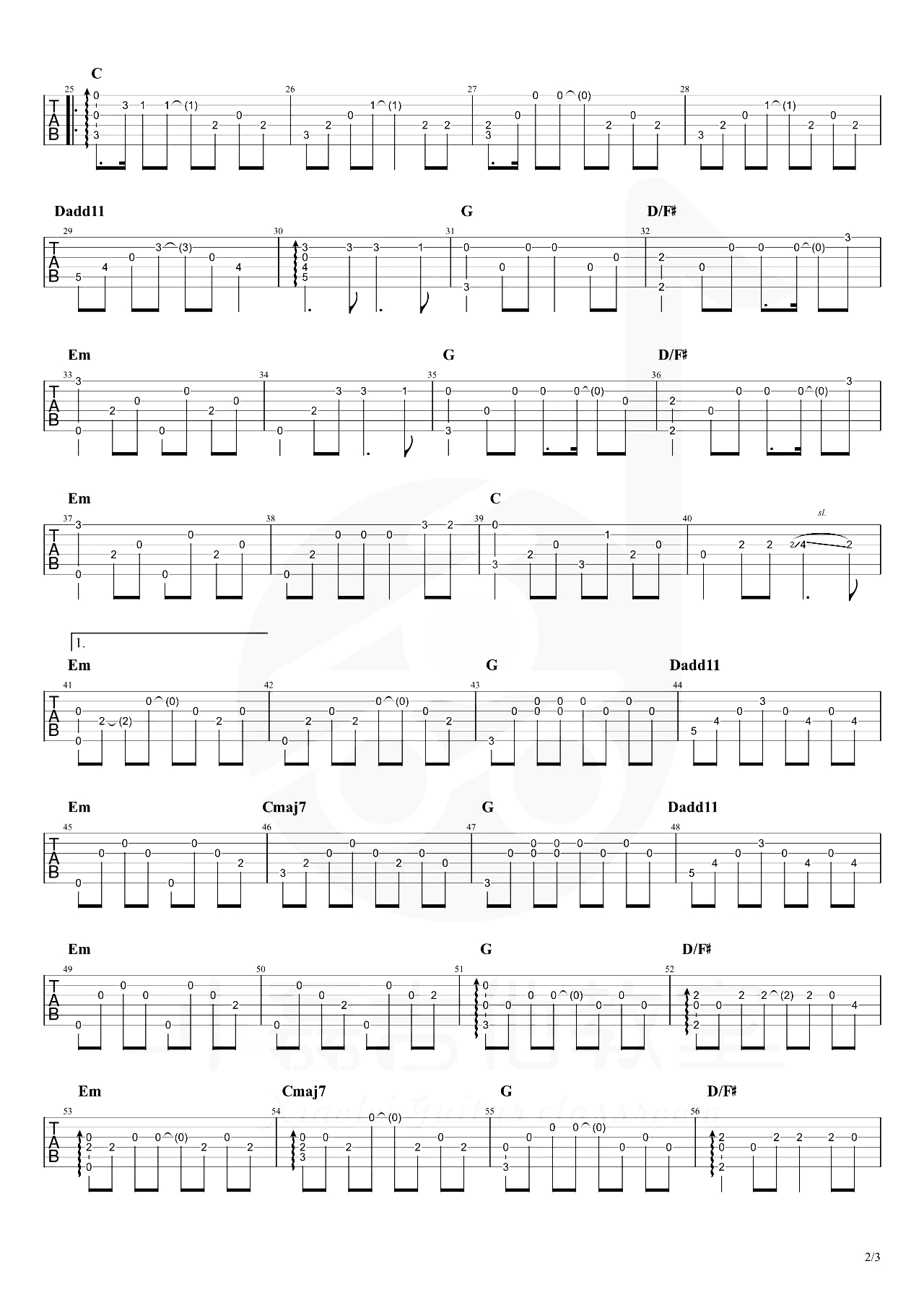 泸沽湖指弹谱_麻园诗人__泸沽湖_独奏六线谱_吉他指弹演示