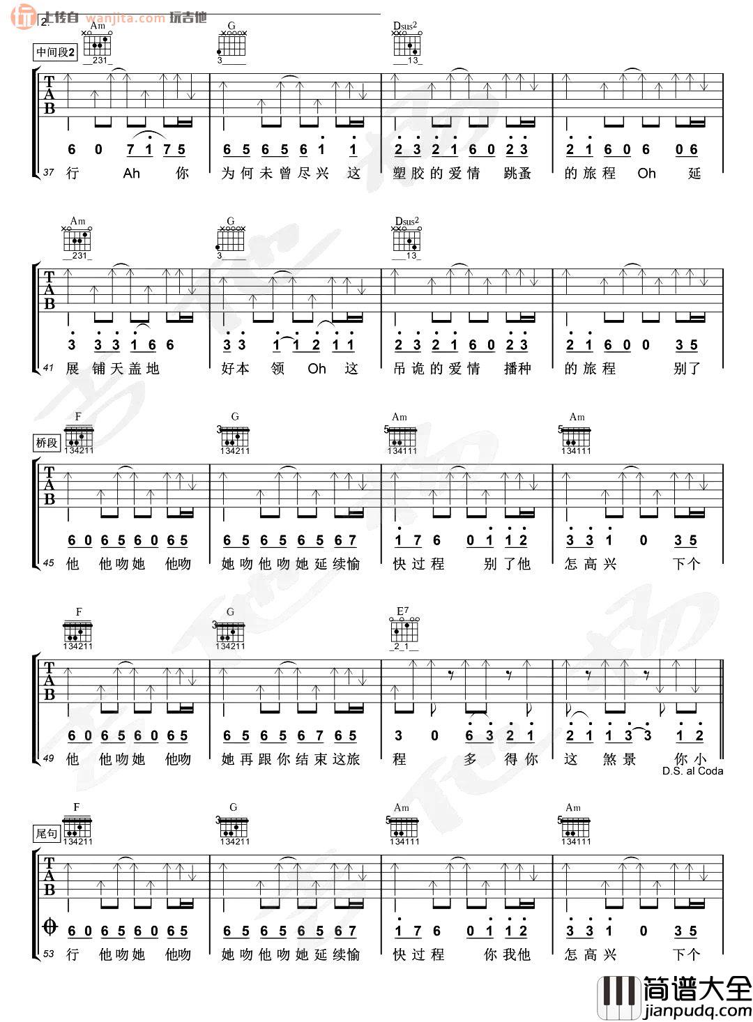 处处吻吉他谱_杨千嬅_C调扫弦六线谱_《处处吻》吉他弹唱谱 处处吻吉他谱_杨千嬅_C调扫弦六线谱__处处吻_吉他弹唱谱