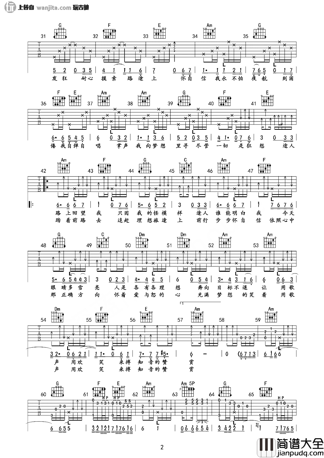 谁能明白我吉他谱_林子祥_C调原版六线谱_吉他弹唱演示