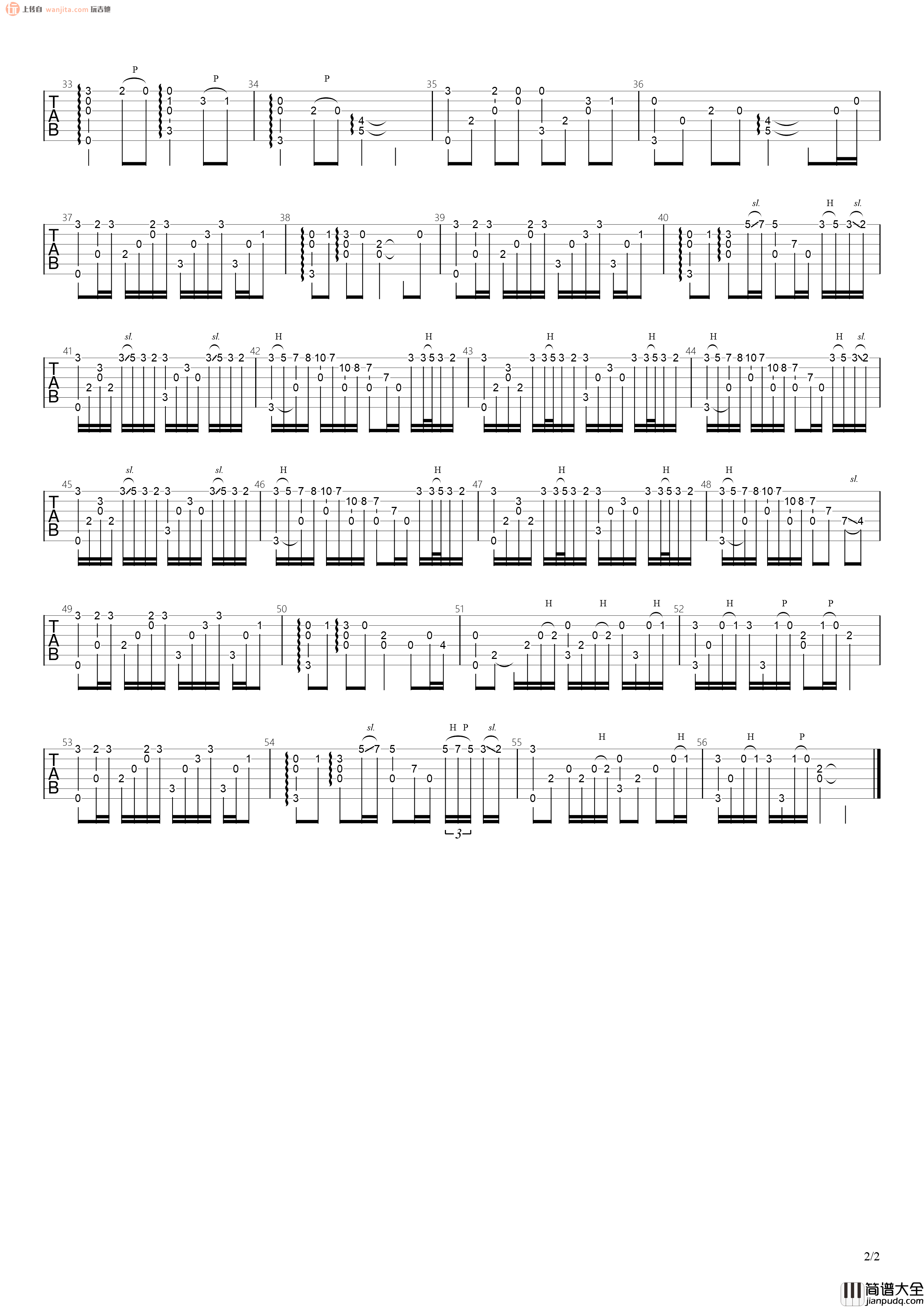 River_Flows_In_You指弹吉他谱_李闰珉Yiruma_吉他独奏演示