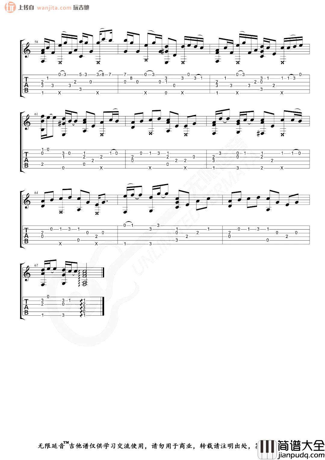 lemon指弹吉他谱_米津玄师__非自然死亡_主题曲_经典吉他独奏