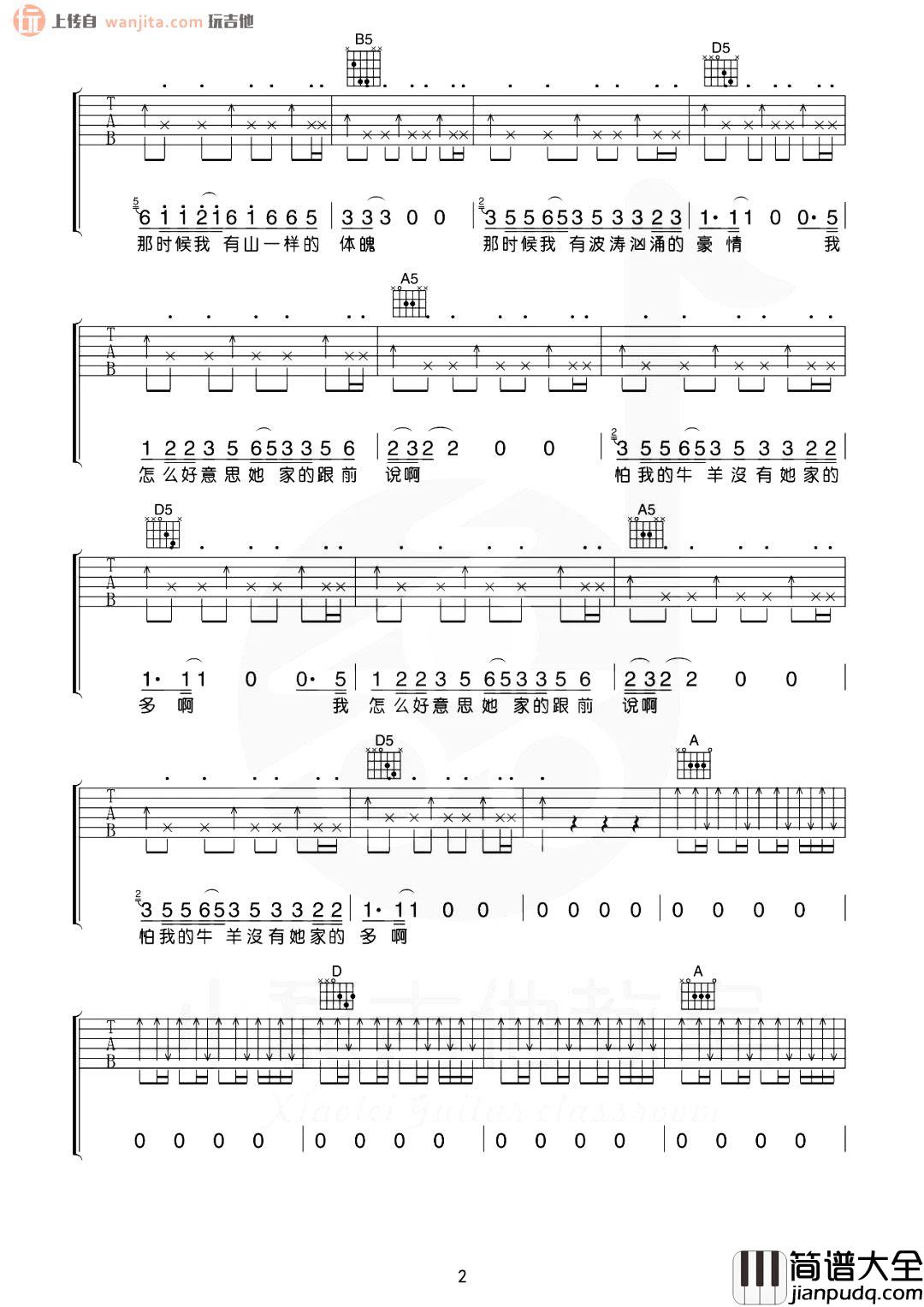 马条《塔吉汗》吉他谱_D调原版六线谱_《塔吉汗》吉他弹唱教学 马条_塔吉汗_吉他谱_D调原版六线谱__塔吉汗_吉他弹唱教学