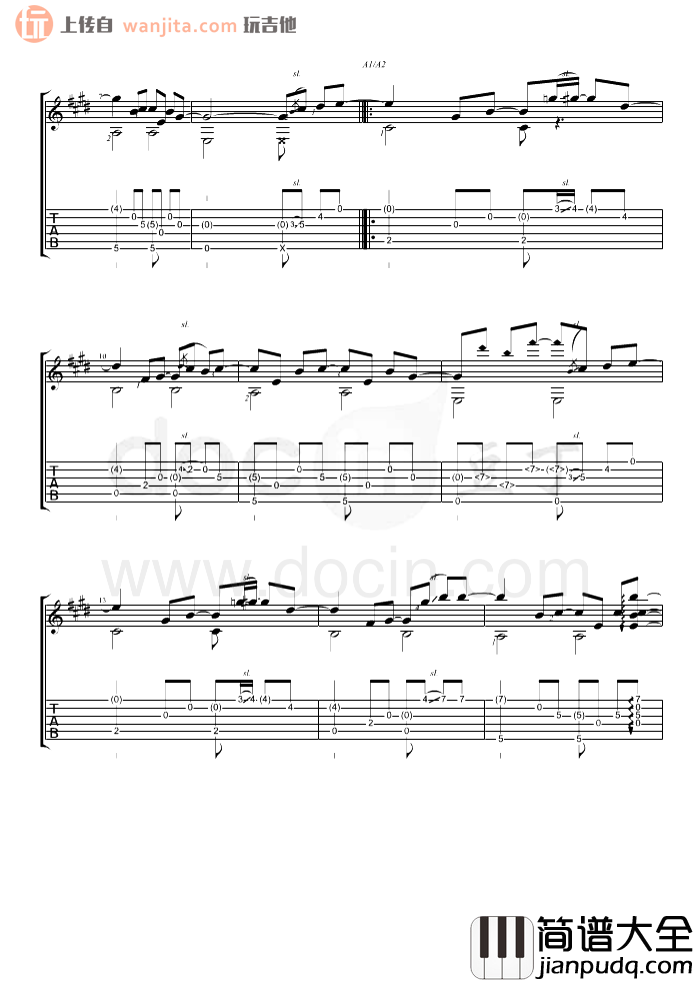 曹思义《星河》指弹吉他谱_吉他独奏弹唱_高清图片谱 曹思义_星河_指弹吉他谱_吉他独奏弹唱_高清图片谱