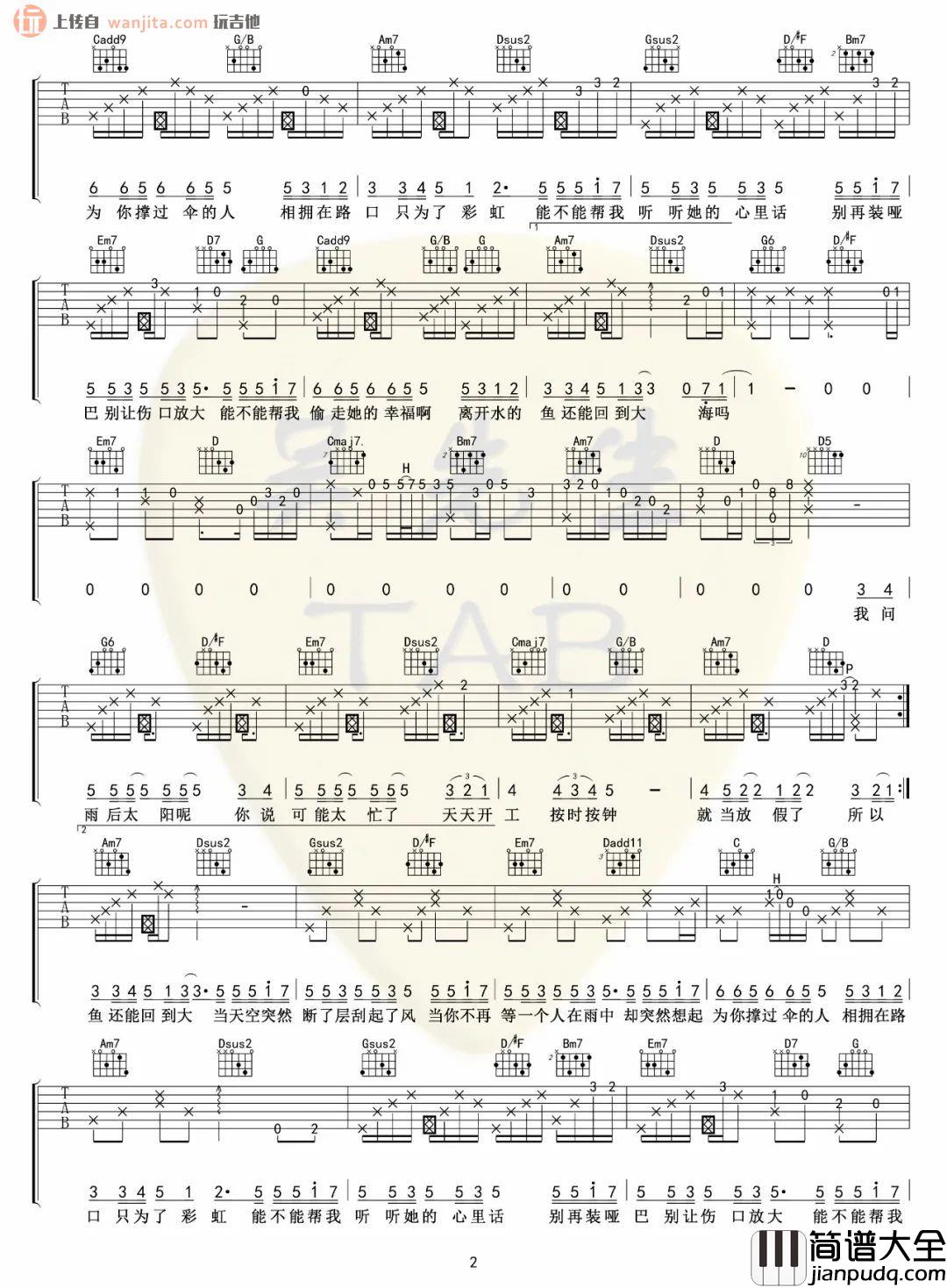 _气象站台_吉他谱_G调完整原版六线谱_高清图片谱_uu