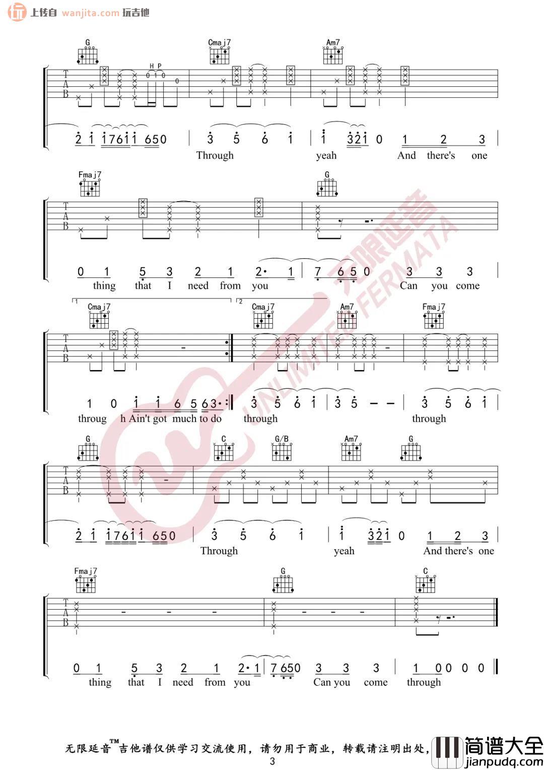 《Comethru》吉他谱_C调原版六线谱_吉他弹唱谱_Jeremy Zucker _Comethru_吉他谱_C调原版六线谱_吉他弹唱谱_Jeremy_Zucker