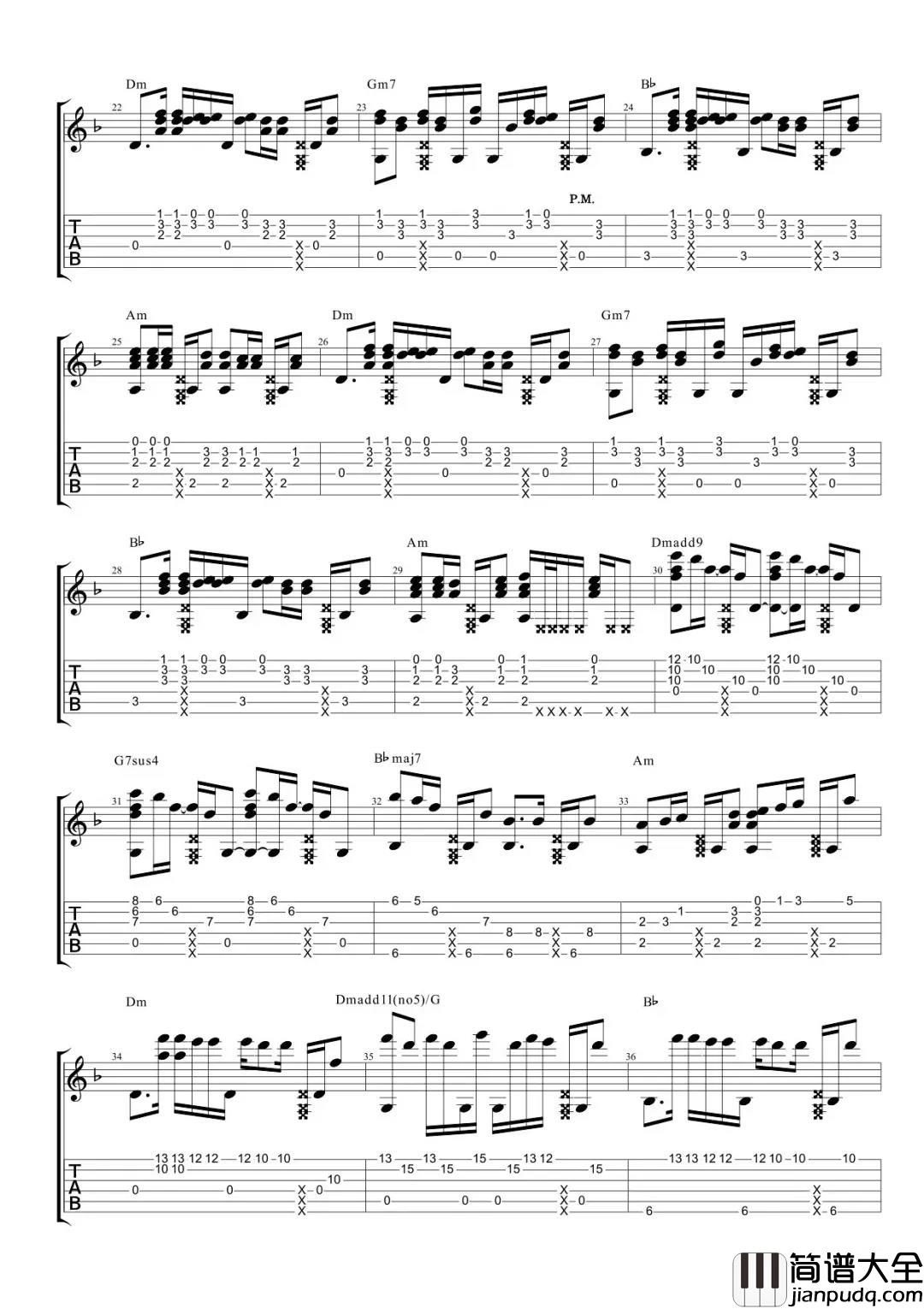 《无心快语》指弹吉他谱_经典原版六线谱_高清图片谱_George Michael _无心快语_指弹吉他谱_经典原版六线谱_高清图片谱_George_Michael