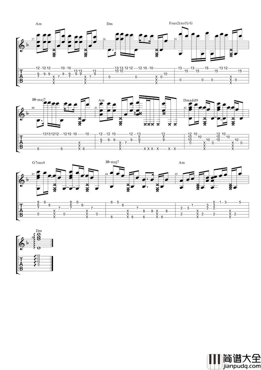 《无心快语》指弹吉他谱_经典原版六线谱_高清图片谱_George Michael _无心快语_指弹吉他谱_经典原版六线谱_高清图片谱_George_Michael