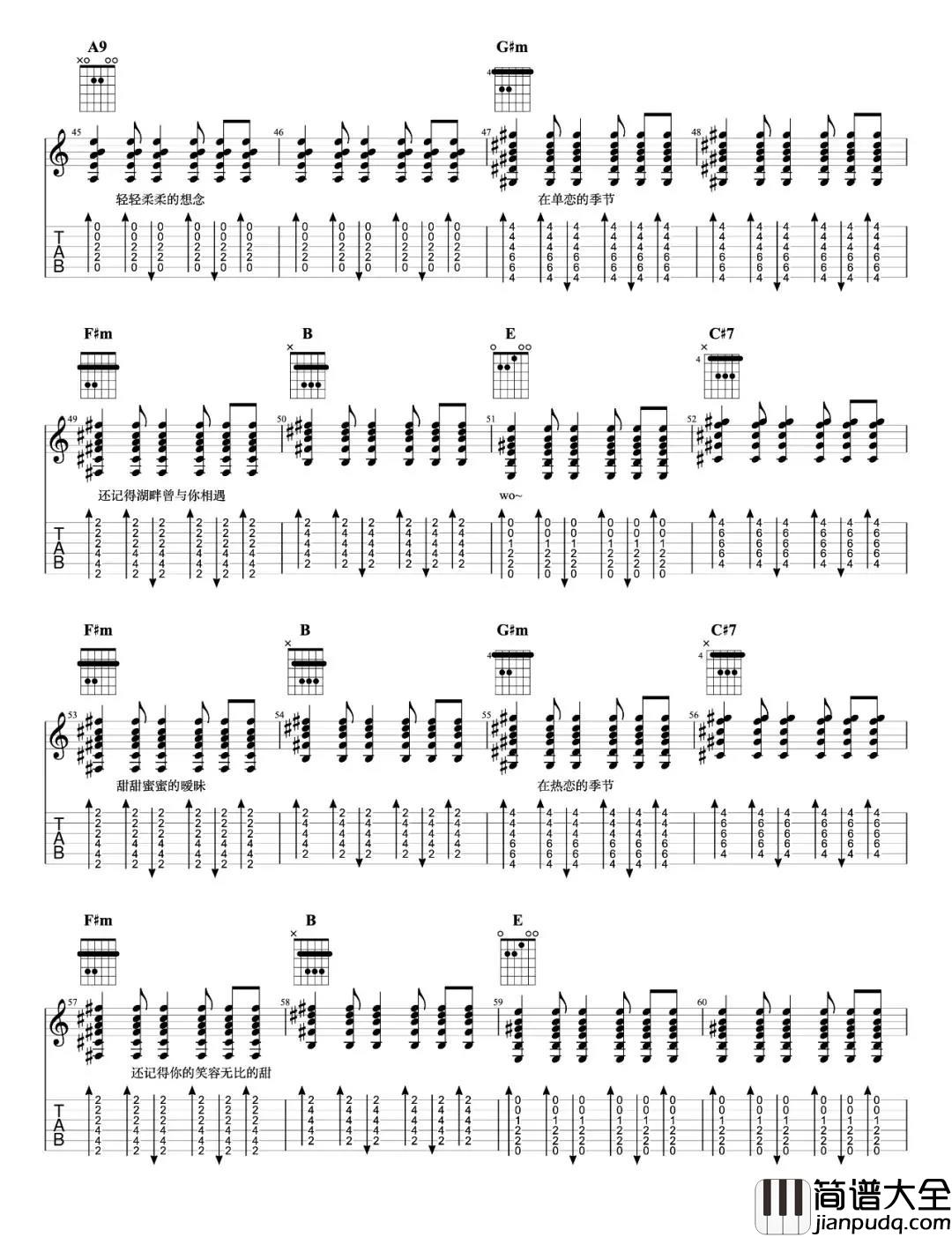 《海芋恋》吉他谱_萧敬腾_E调超原版_《海芋恋》吉他弹唱教学 _海芋恋_吉他谱_萧敬腾_E调超原版__海芋恋_吉他弹唱教学